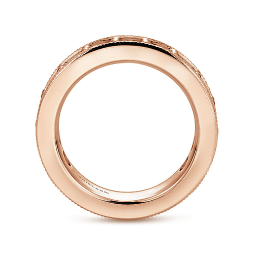 14k Rose Gold Channel Prong Set Eternity Band