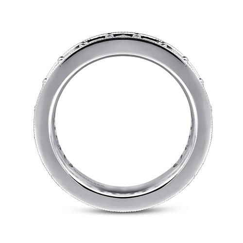 14k White Gold Channel Prong Set Eternity Band