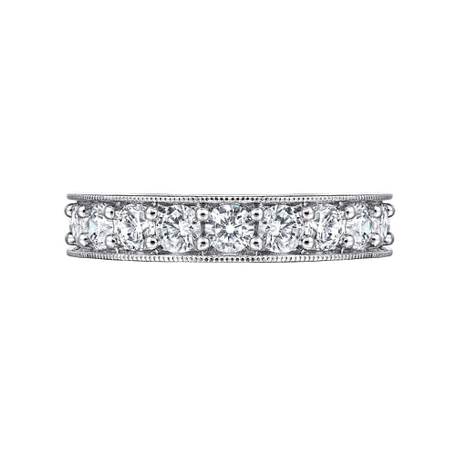 14k White Gold Channel Prong Set Eternity Band