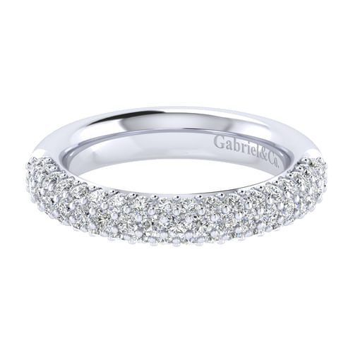 14k White Gold Diamond Anniversary Band