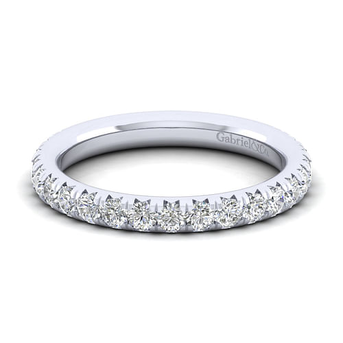 14k White Gold Diamond Anniversary Band