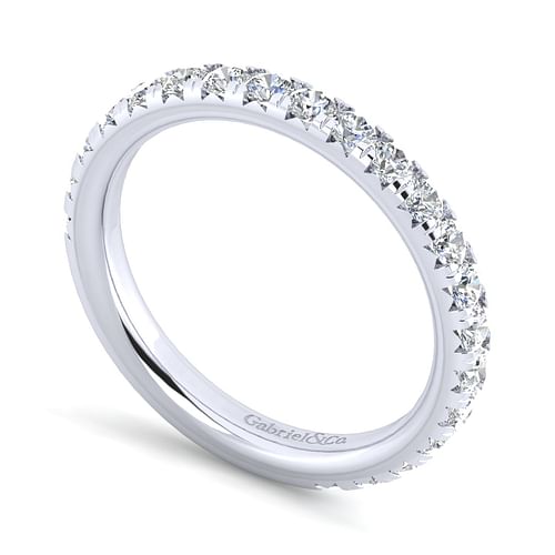 14k White Gold Diamond Anniversary Band