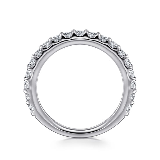 14k White Gold Diamond Anniversary Band angle 2 14k White Gold Diamond Anniversary Band angle 2