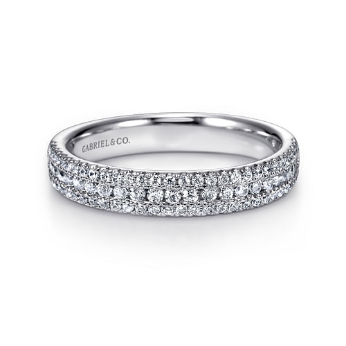 14k White Gold Diamond Anniversary Band