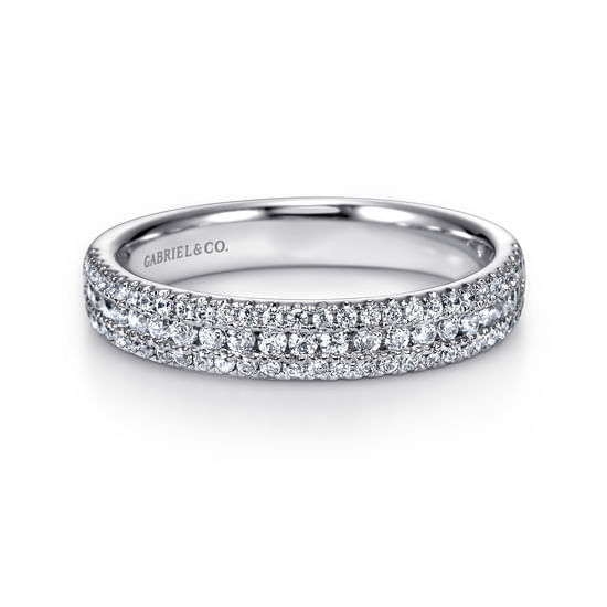 Gabriel - 14k White Gold Diamond Anniversary Band