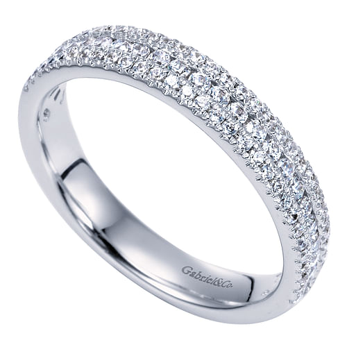 14k White Gold Diamond Anniversary Band