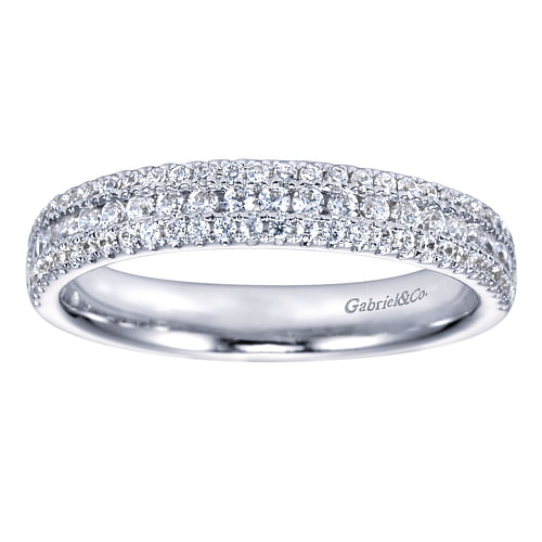 14k White Gold Diamond Anniversary Band