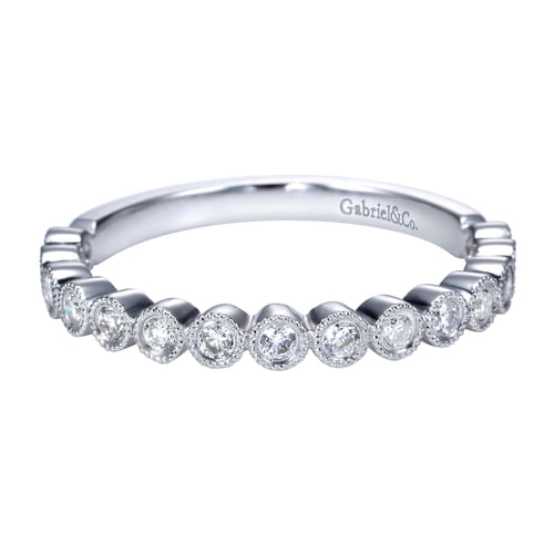 14k White Gold Diamond Anniversary Band