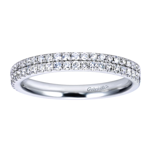 14k White Gold Diamond Anniversary Band