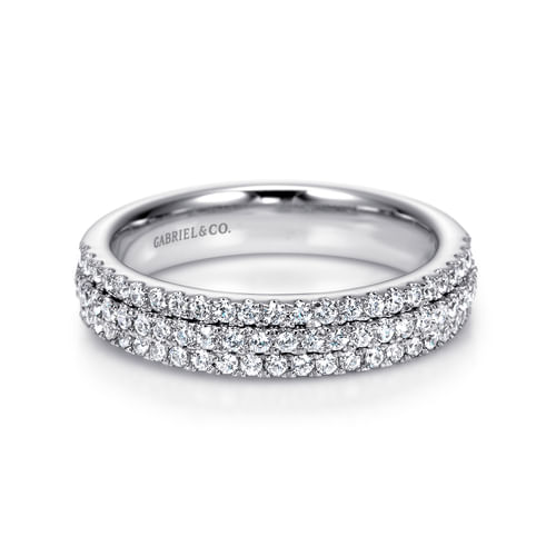 14k White Gold Diamond Anniversary Band