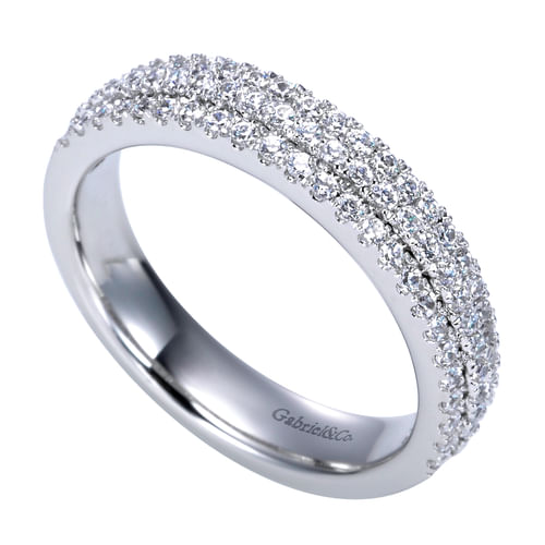 14k White Gold Diamond Anniversary Band