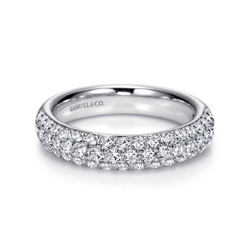 14k White Gold Diamond Anniversary Band