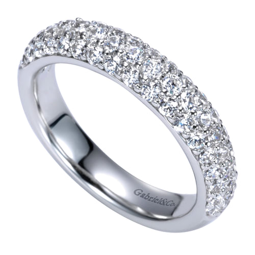 14k White Gold Diamond Anniversary Band