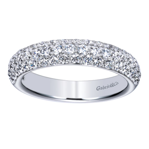 14k White Gold Diamond Anniversary Band