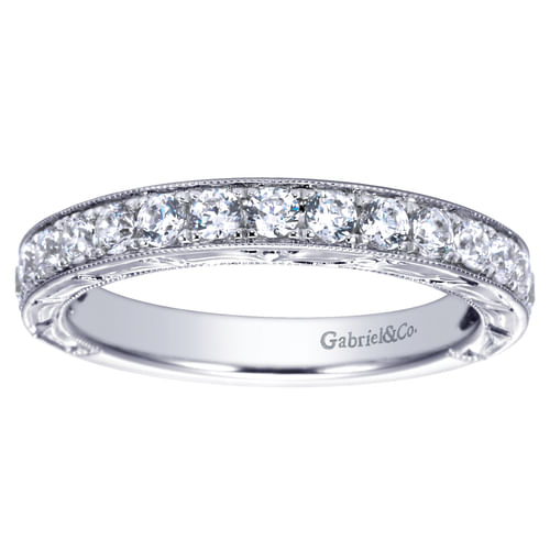 14k White Gold Diamond Anniversary Band