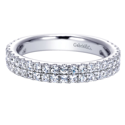 14k White Gold Diamond Anniversary Band