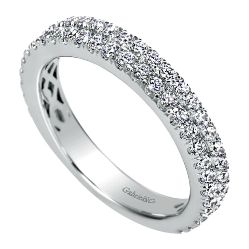 14k White Gold Diamond Anniversary Band