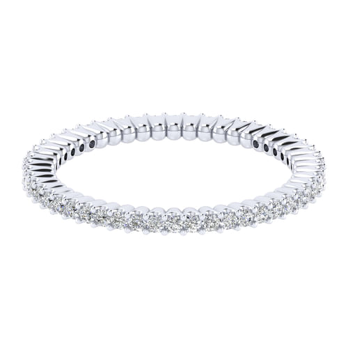14k White Gold Diamond Eternity Band