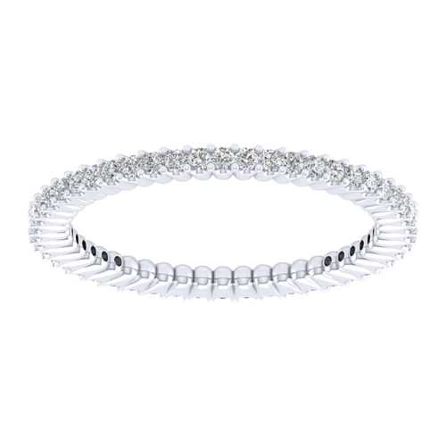 14k White Gold Diamond Eternity Band
