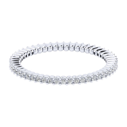 14k White Gold Diamond Eternity Band