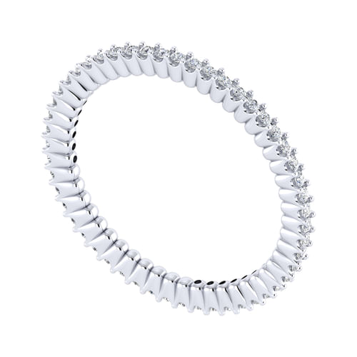 14k White Gold Diamond Eternity Band