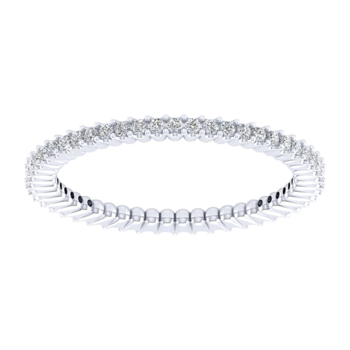 14k White Gold Diamond Eternity Band