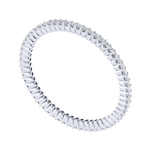 14k White Gold Diamond Eternity Band