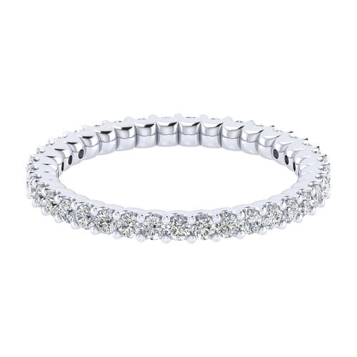 14k White Gold Diamond Eternity Band