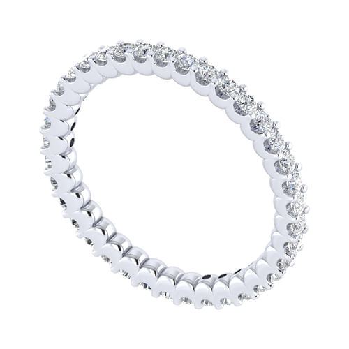 14k White Gold Diamond Eternity Band