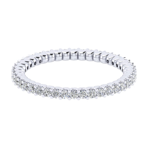 14k White Gold Diamond Eternity Band