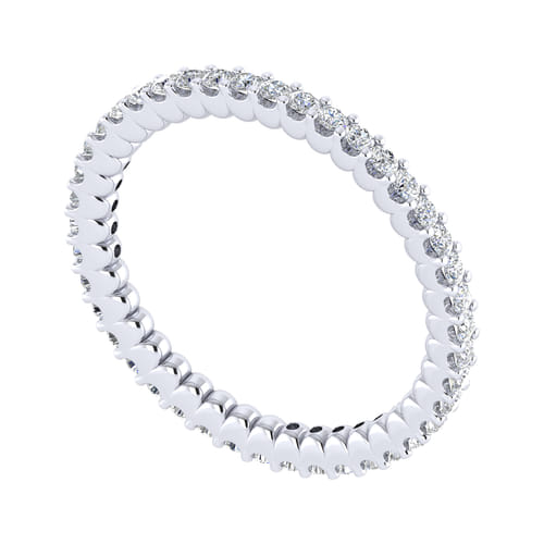 14k White Gold Diamond Eternity Band
