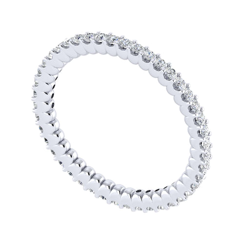 14k White Gold Diamond Eternity Band