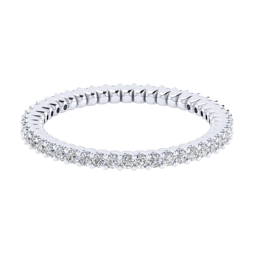 14k White Gold Diamond Eternity Band