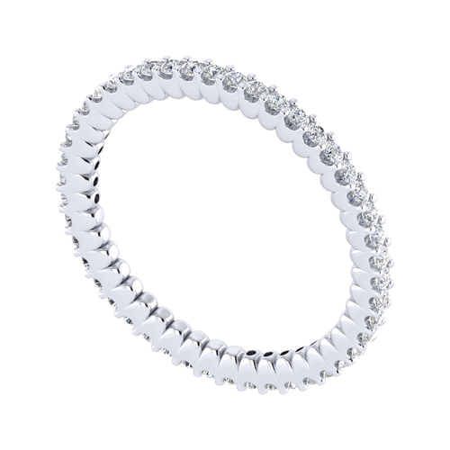 14k White Gold Diamond Eternity Band