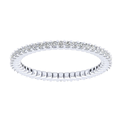 14k White Gold Diamond Eternity Band