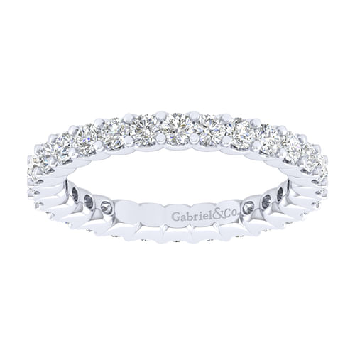 14k White Gold Diamond Eternity Band