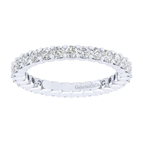14k White Gold Diamond Eternity Band