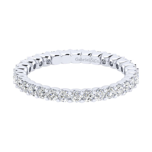14k White Gold Diamond Eternity Band