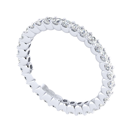 14k White Gold Diamond Eternity Band