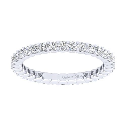 14k White Gold Diamond Eternity Band