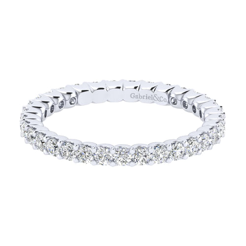 14k White Gold Diamond Eternity Band