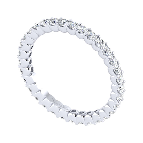 14k White Gold Diamond Eternity Band