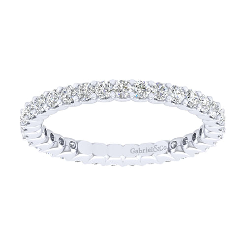 14k White Gold Diamond Eternity Band
