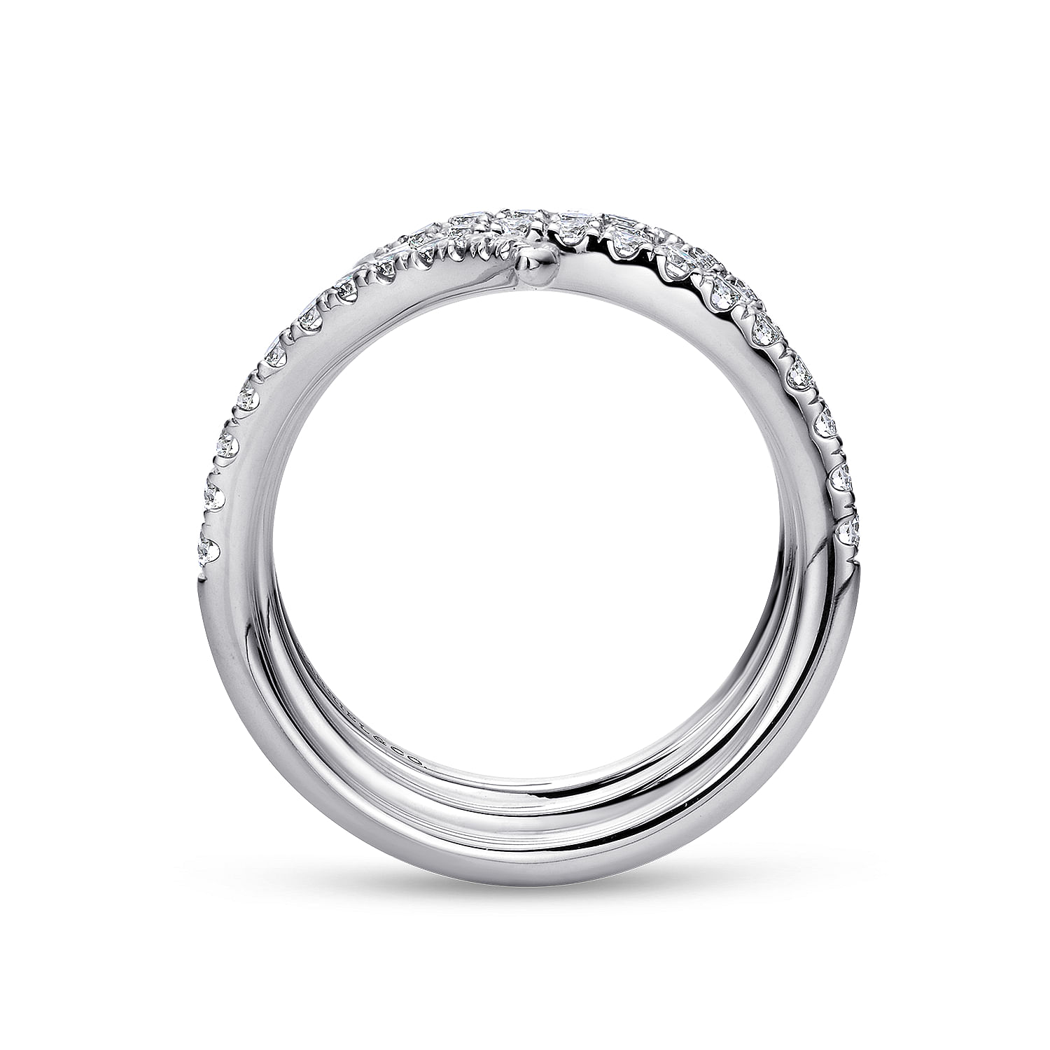 14k White Gold Pavé Diamond Wrap Ring