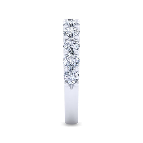 14k White Gold Round 11 Stone Diamond Anniversary Band