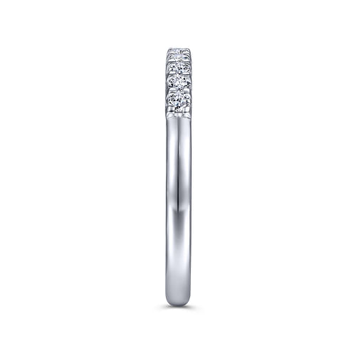 14k White Gold Round 11 Stone Diamond Anniversary Band