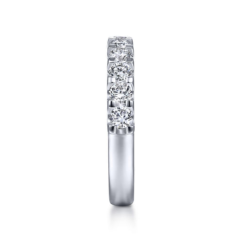 14k White Gold Round 11 Stone Diamond Anniversary Band