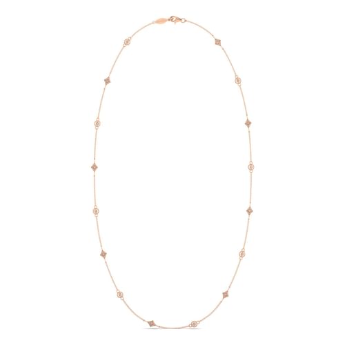 18 inch 14K Rose Gold Diamond Station