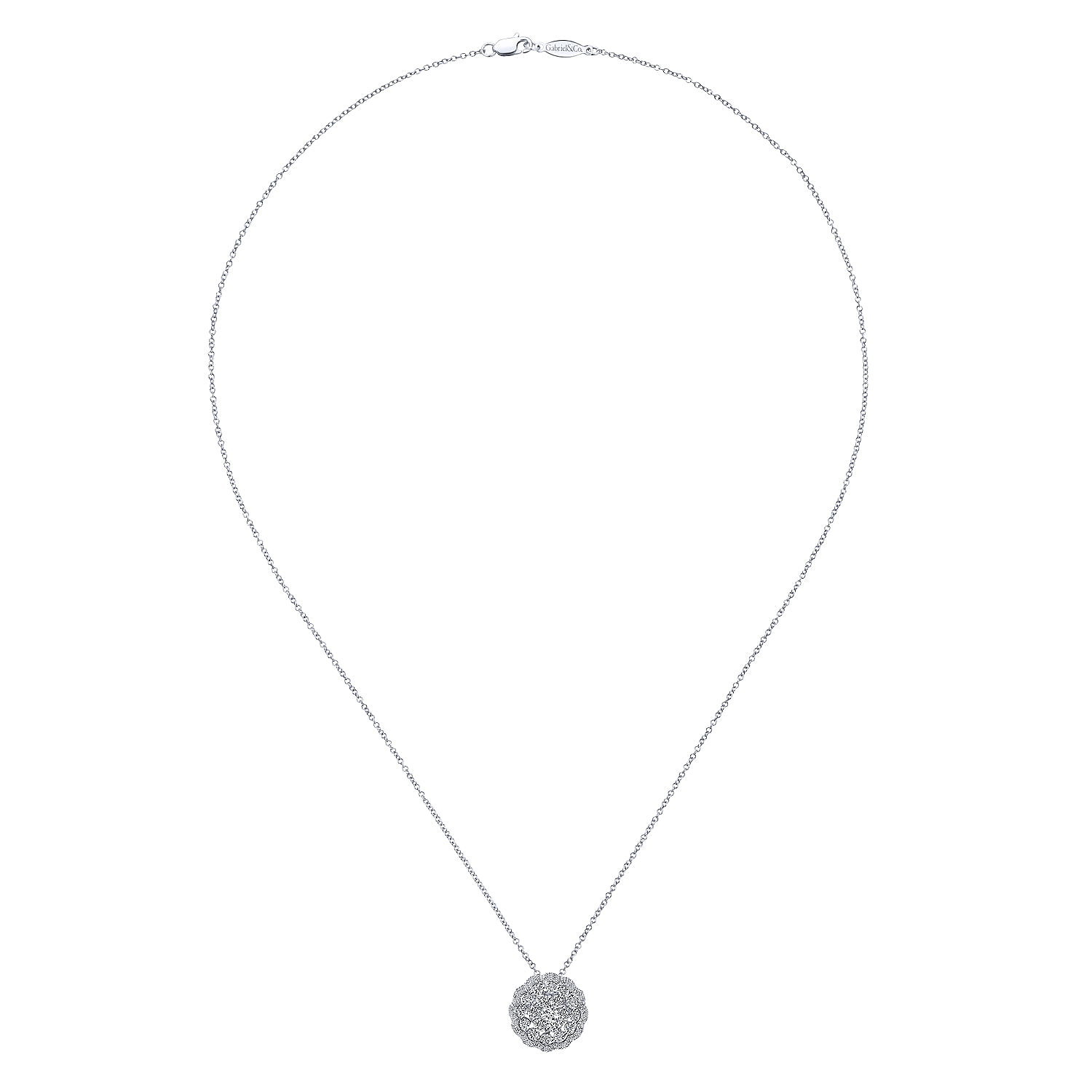 18 inch 14K White Gold Diamond Necklace