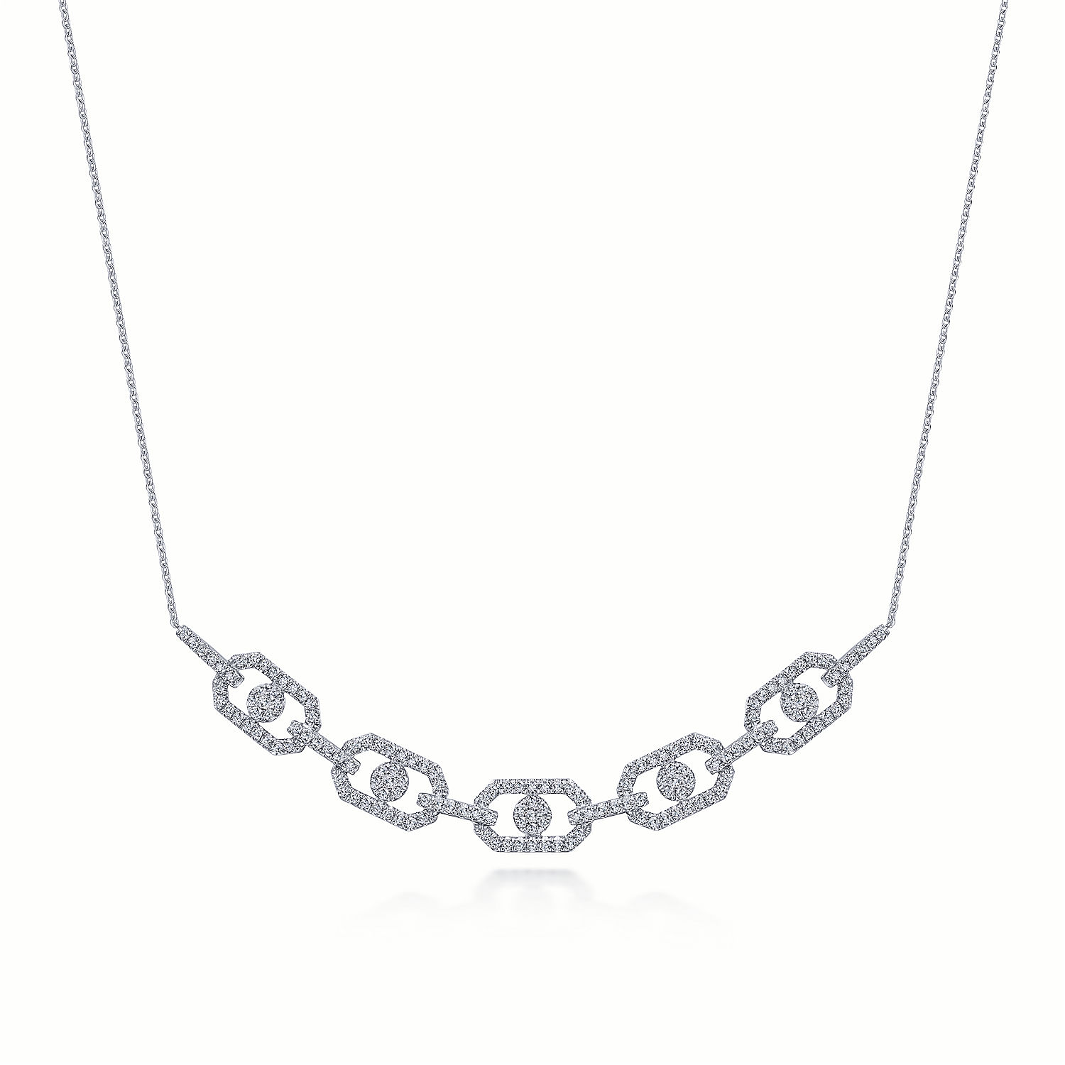18 inch 14K White Gold Fashion Necklace